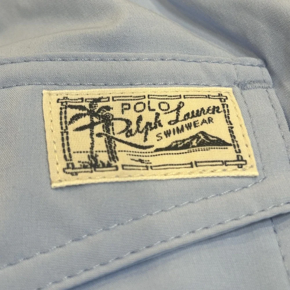 Polo Ralph Lauren Shorts Mens L Blue Swim Trunks Lined Drawstring Pockets NWT